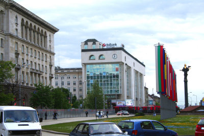 View of the prominent Blvd. Knjagginia Marija Luiza. This was formerly Sofia's Red Square.