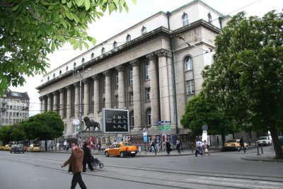 The Law Courts with the largest colonnade on a building in Sofia.
