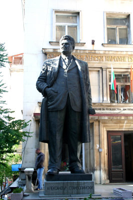 Statue of Alexander Stamboliyski (Prime Minister 1919-1923) outside of the sofia Opera Theater.
