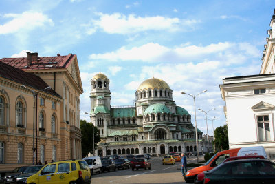 Side view of Alexander Nevski Cathedral.