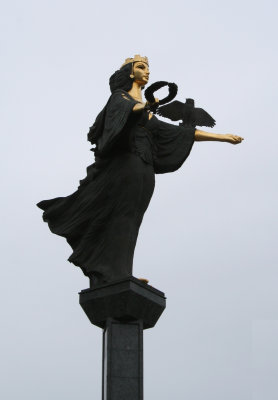 Close-up of the statue of Sofia.