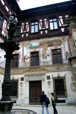 The wonderful neo-German Renaissance courtyard inside the entrance to the castle.