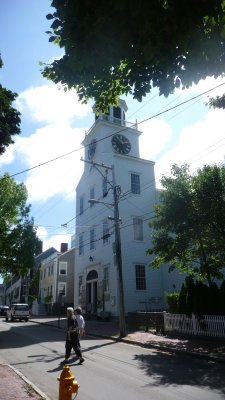 The Second Congregational Meeting House Unitarian-Universalist Church on Orange Street was built in 1809.