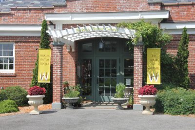 Close-up of the visitors center and shop.