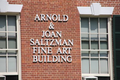 The Bryce House is now the Arnold & Joan Saltzman Fine Art Building where art is exhibited.