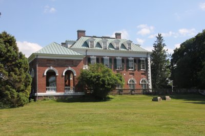 The Bryce House was built on an elevated site overlooking Hempstead Harbor.