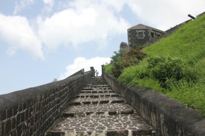 The steps leading to the fortress are very steep, too.