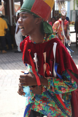 Close-up of a woman dancing.