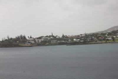 Basseterre was getting smaller as the Carnival Victory left port.