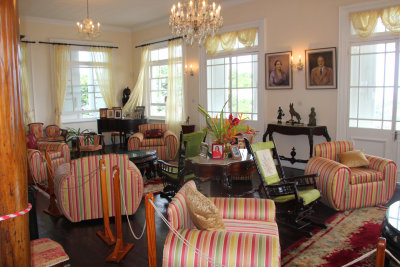 The living room of St. Marks shows the comfort of a successful merchants life in colonial St. Lucia.