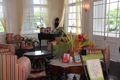 Note the family photos and the piano.  The family obviously was into entertaining.