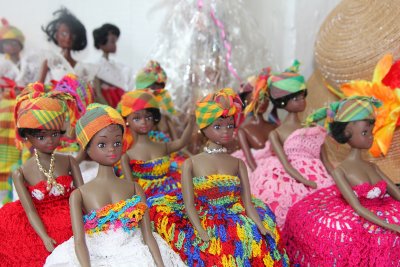 Dolls for sale at a souvenir stand at St. Marks.