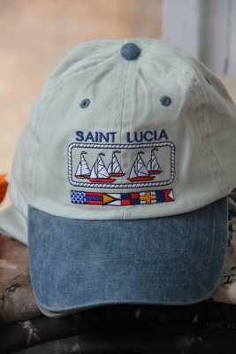 A St. Lucia cap was also for sale at the souvenir stand.