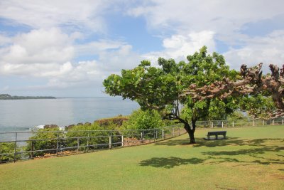 View of Great Courland Bay, which the fort overlooks.