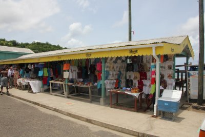 Our next stop was to this souvenir stand on the waterfront in Castries.