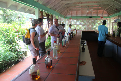 A rum distillery would not be complete without a rum tasting.