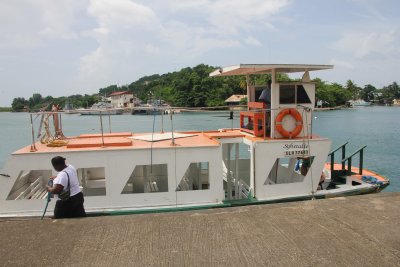 We took this ferry boat from the cruise ship to the town of Castries to get to a good seafood restaurant to have lunch.