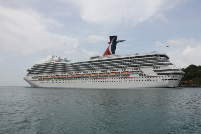 Another view of the Carnival Victory in Castries Harbor in St. Lucia.