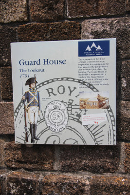 Sign describing the historical significance the Guard House.