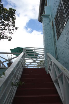 More steep stairs to climb, but it is worth it.  The price is right, and it has a lot of charm and ambiance.