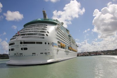 View of the bow of the Adventure of the Seas.