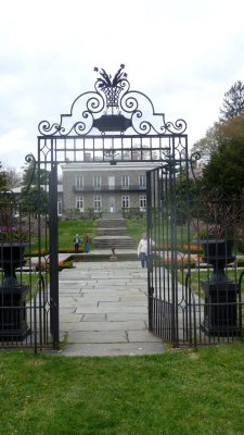 Front entrance gate to the Terrace Garden with the mansion in the background.