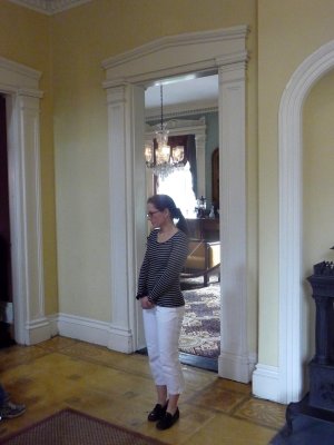 Our tour guide, Karen, starting our tour in the 19th Century Greek Revival entrance hall.