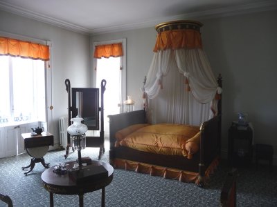 The master bedroom and personal parlor on the second floor. It was designed by French cabinetmaker, Charles Honor Lannuier.