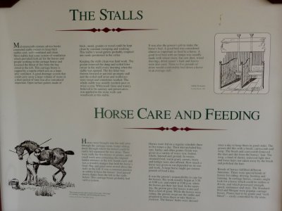 As this sign explains, keeping the stalls clean was an important task.