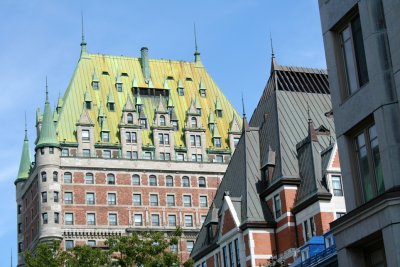 Top view of Chateau Frontenac from rue St. Louis.