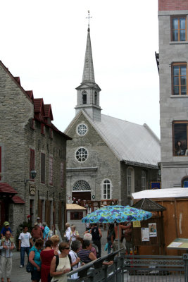 View of the Notre Dame de Victoires Church in Place Royale.