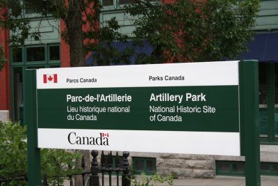Entrance to le Parc de l'Artillerie.