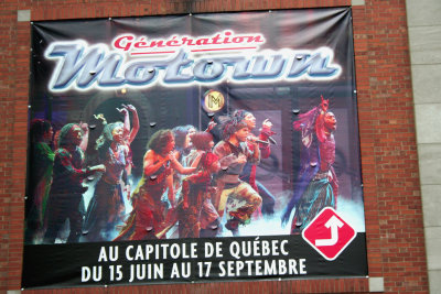 A colorful Motown poster in Qubec.