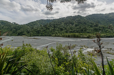 Orongorongo River looking across to Turere Stream.
