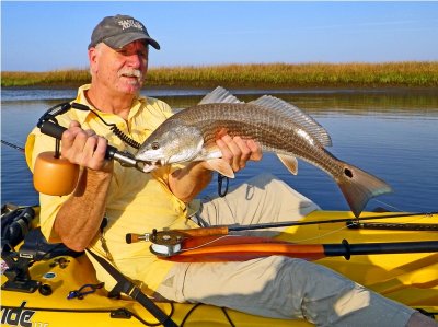 Jerry from Maine with his 1st fly caught Redfish
