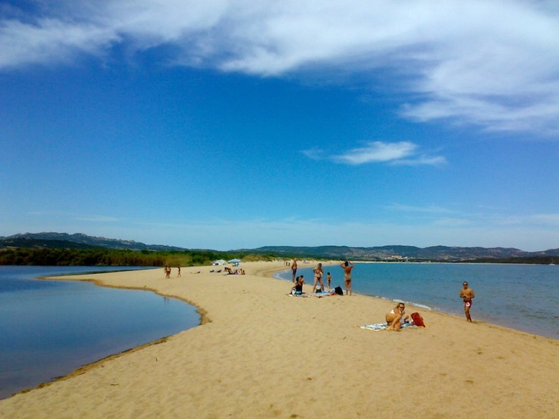 Liscia river reachs the sea