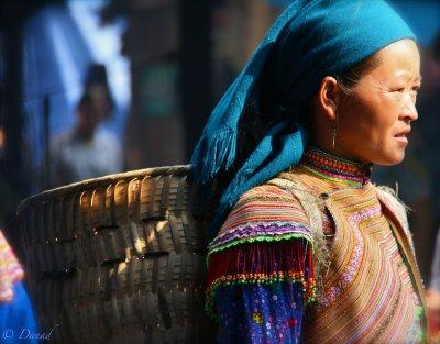 Flower Hmong. Bac Ha Market.