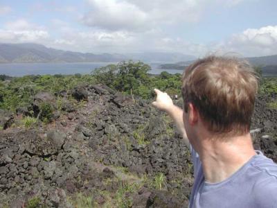 Arenal National Park - Chip Pointing at Lake Arenal