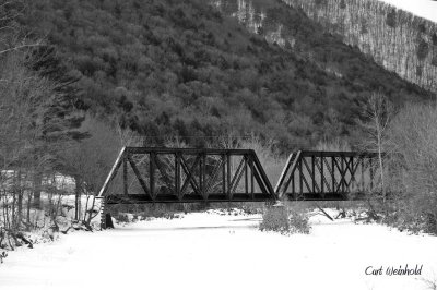 Railroad bridge across Sinnemahoning Creek.