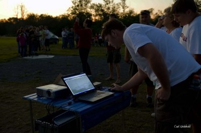 Laptops/projectors provided for the public's information.