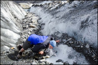 Drinking  water from Worthington Glacier