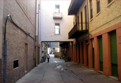 An alleyway off of Iberville