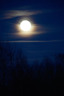 Moon with clouds