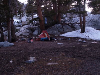 Camp at Blue Lake