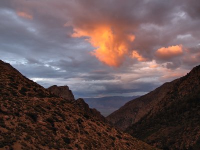 Last light over Owens Valley