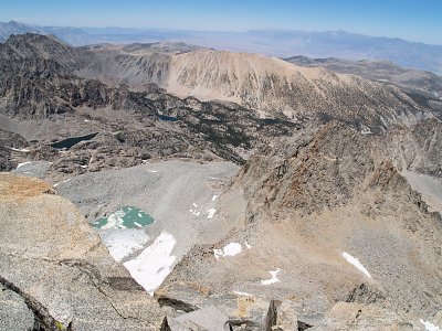Big Pine Lakes from Mt Sill
