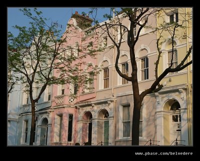 Pastel Houses of Lansdowne Road, Kensington, London
