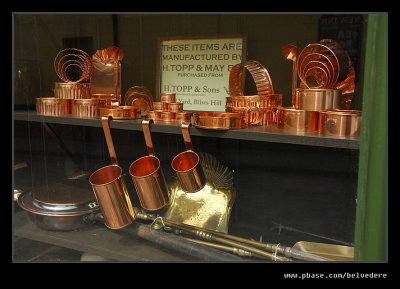 Copperware Display, Blists Hill, Ironbridge