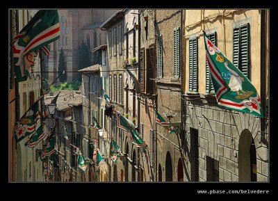 Flags, Siena, Tuscany, Italy
