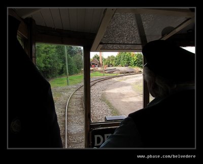 Tram #34 passing Racecourse Colliery, Black Country Museum
